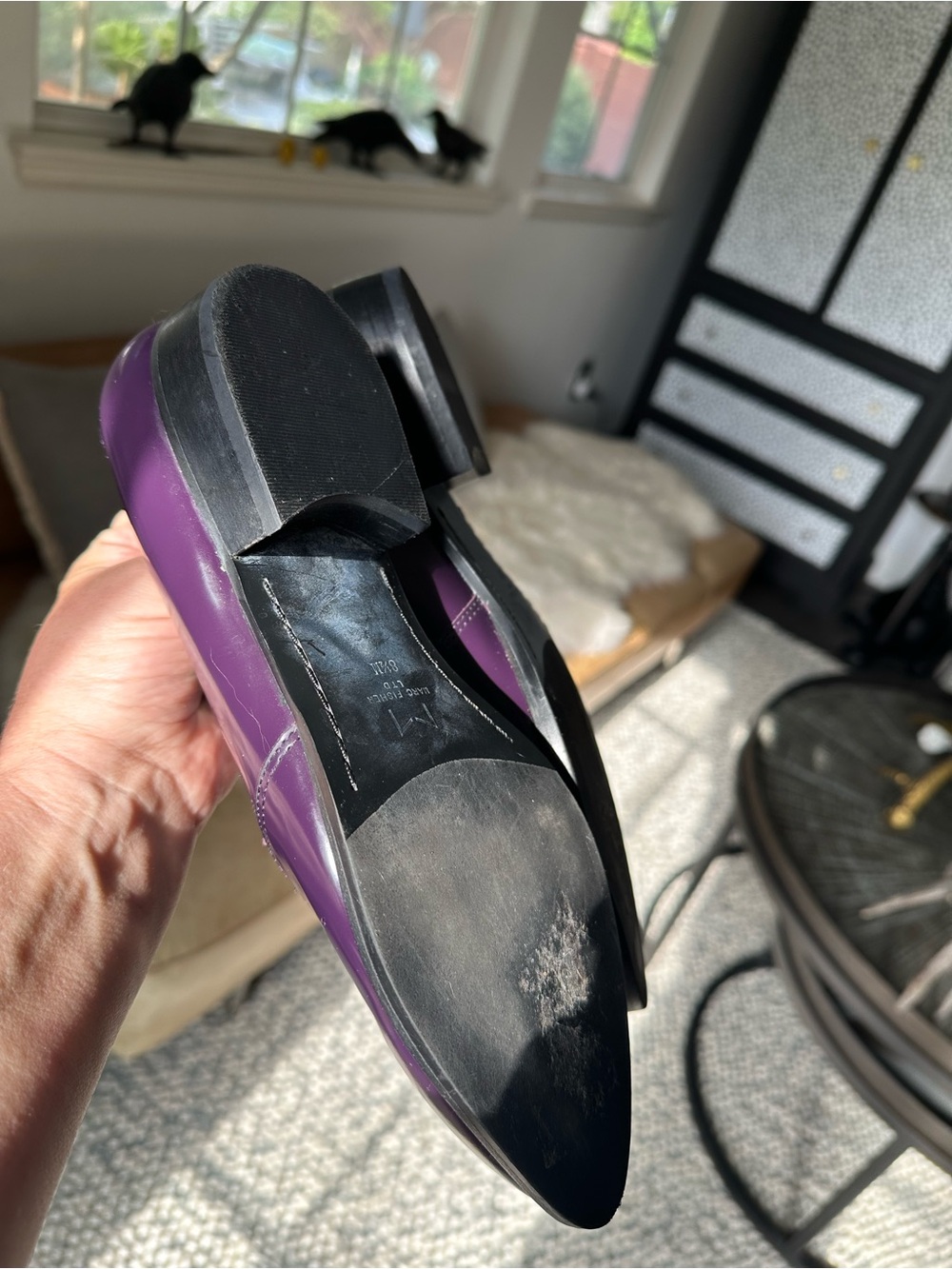 Marc Fisher deep purple pointed Slip-On Loafers, size 8.5 - Picture 9 of 13